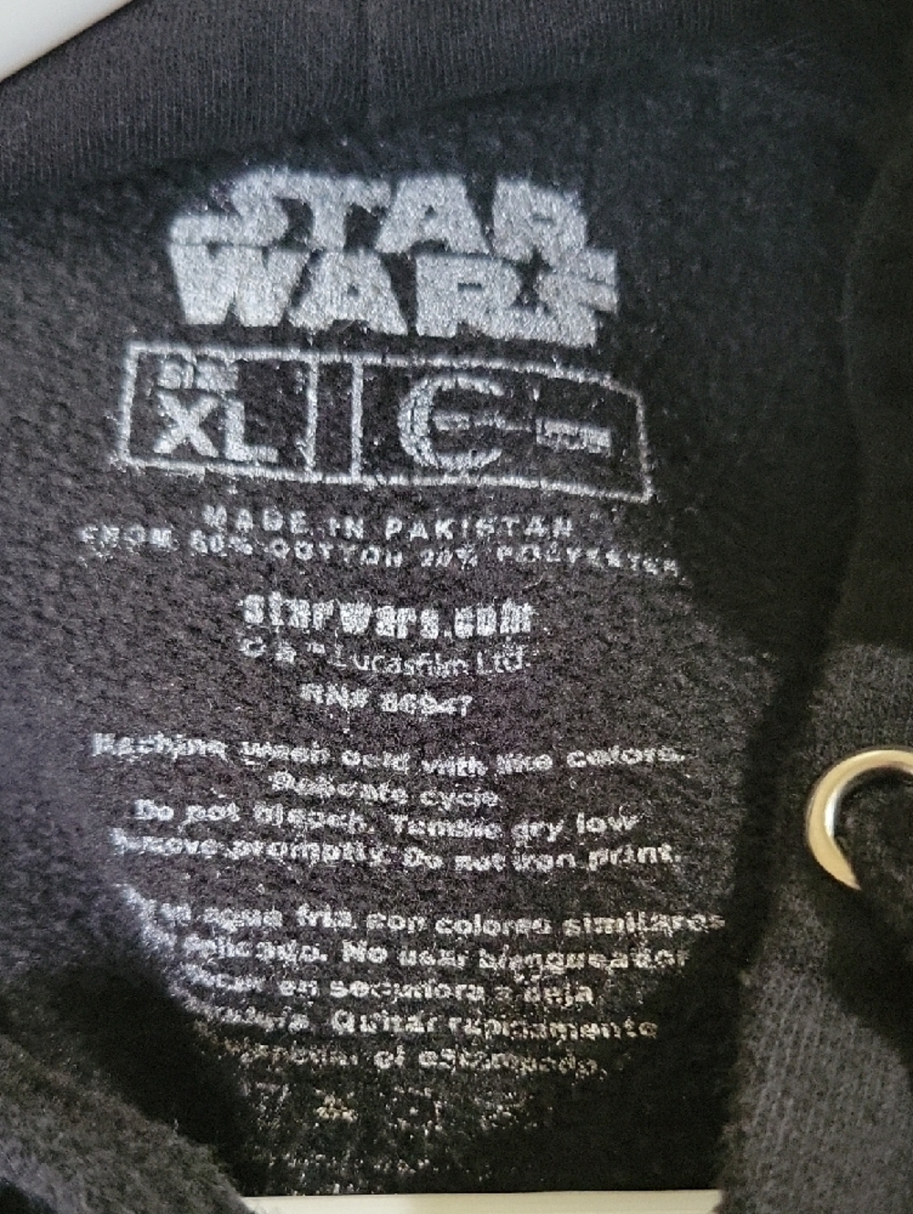 Star Wars Black Hoodie with Brown Rebel Alliance Emblem Size XL - Picture 2 of 7